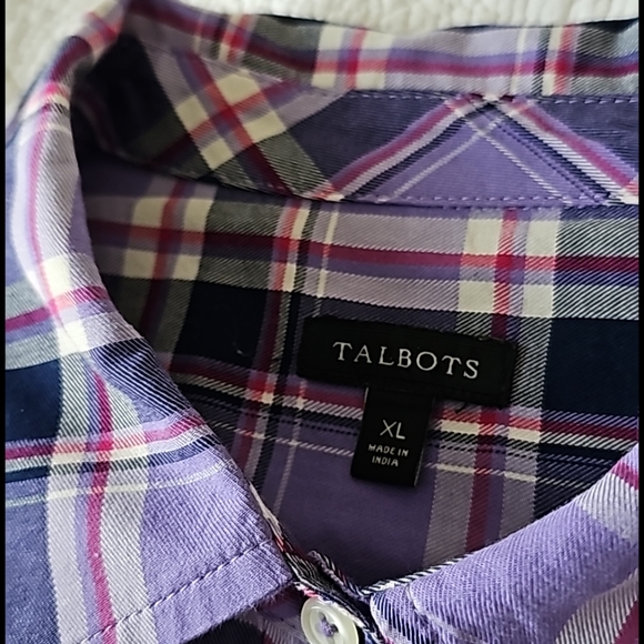 Talbots Checkered Button-down Longsleeves Shirt - Picture 6 of 11